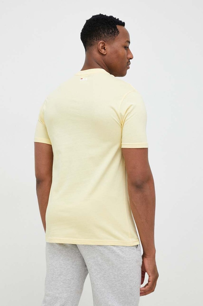 Odzież Fila t-shirt bawełniany Bellano FAU0067 żółty
