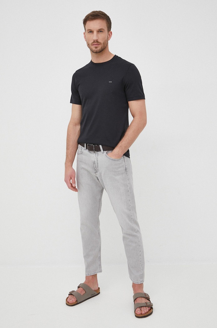 Michael Kors tricou din bumbac CB95FJ2C93 negru AW25