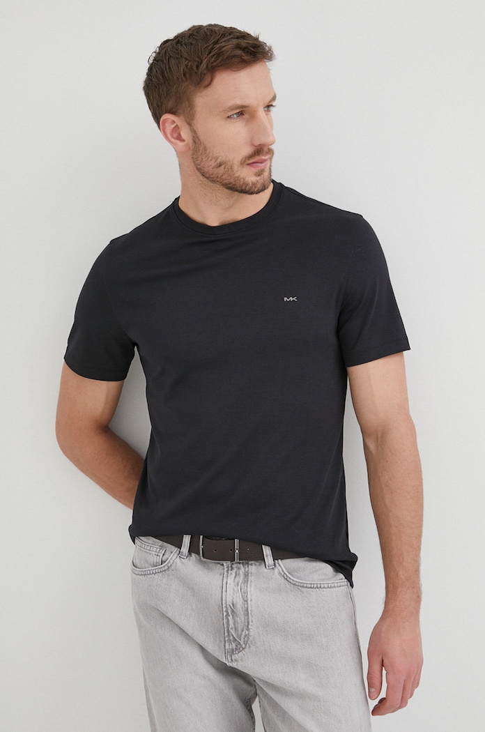 Michael Kors tricou din bumbac negru CB95FJ2C93