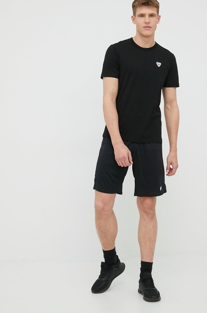 Bombažen t-shirt Rossignol RLKMY02 črna SS22