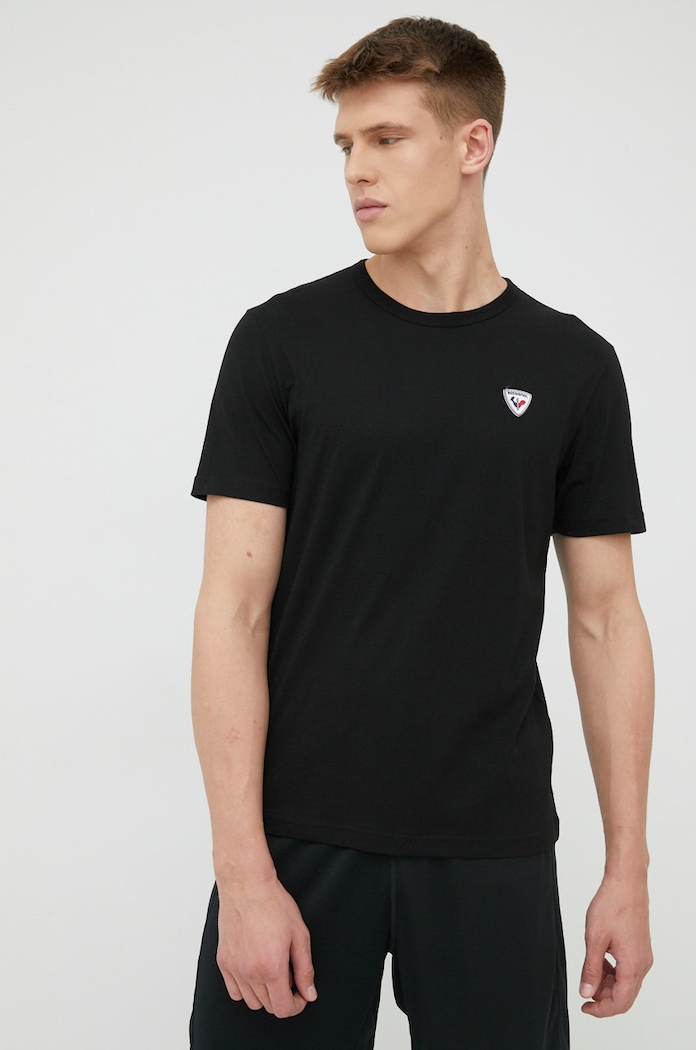 Bombažen t-shirt Rossignol črna RLKMY02