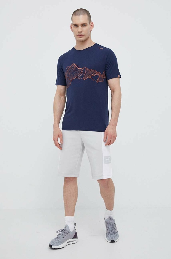 Viking T-shirt trekkingowy męski z wiskozą Lenta Bamboo 500.22.6644 granatowy SS26
