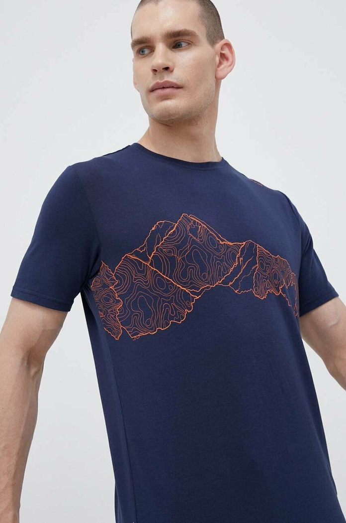 Viking T-shirt trekkingowy męski z wiskozą Lenta Bamboo 500.22.6644 granatowy