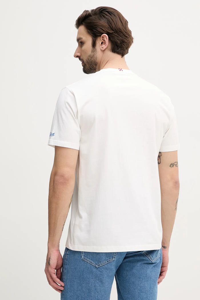 Odzież MC2 Saint Barth t-shirt bawełniany POT0001 biały