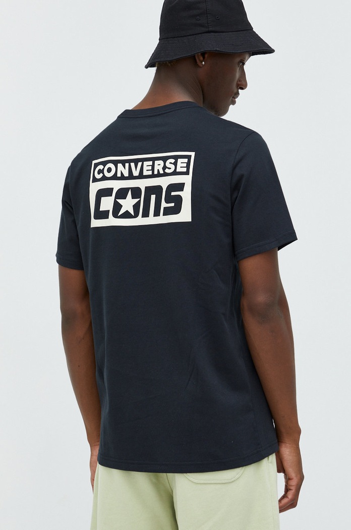 Oblečení Bavlněné tričko Converse 10021134.A01 černá
