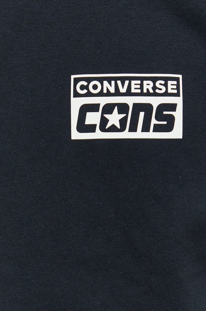 Bavlněné tričko Converse 10021134.A01 černá