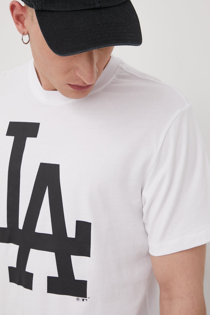 47 brand t-shirt bawełniany MLB Los Angeles Dodgers BB012TEMIME557555WW