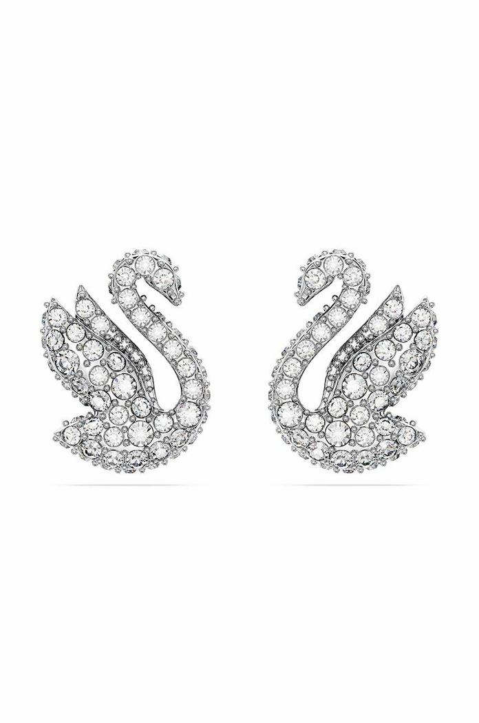 Σκουλαρίκια Swarovski Iconic Swan κρύσταλλο Swarovski ασημί 5647873