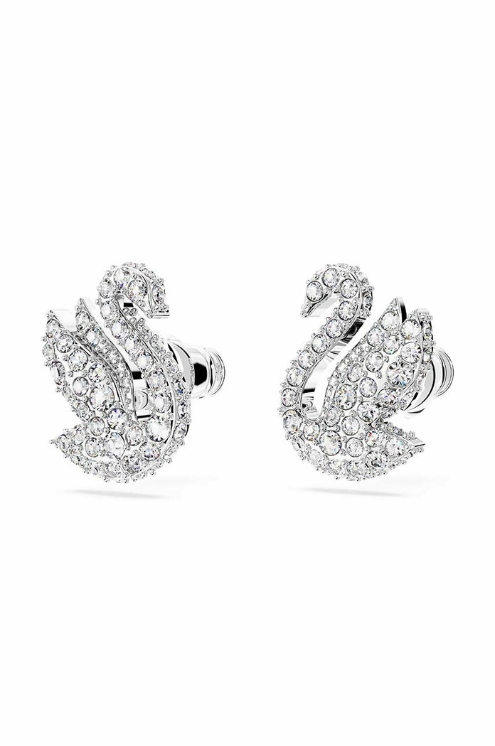 Σκουλαρίκια Swarovski Iconic Swan 5647873 ασημί
