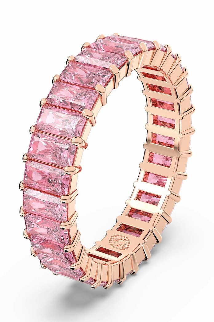 Swarovski pierścionek Matrix różowy 5647589