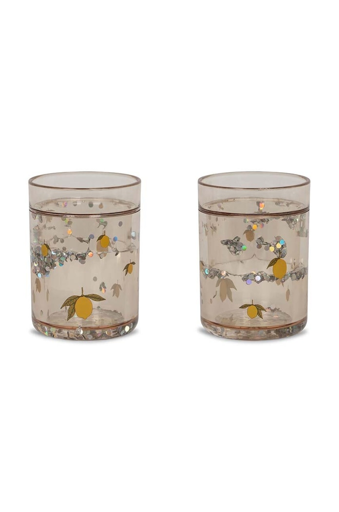 Dětský hrnek Konges Sløjd 2 PACK GLITTER CUPS 2-pack 2-pack žlutá KS5069