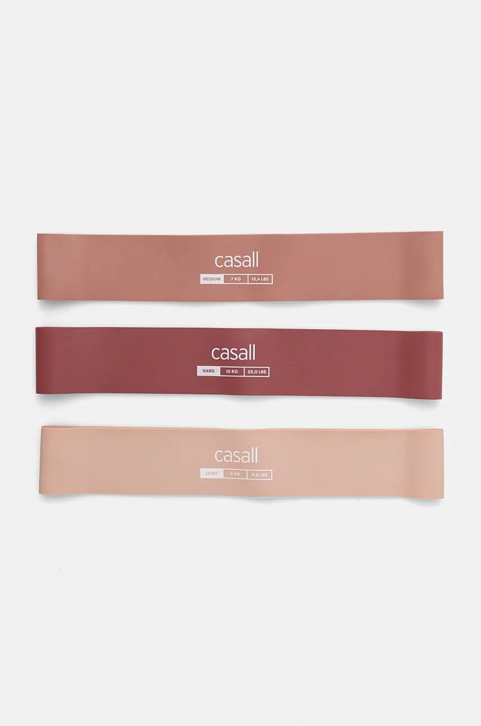 Cvičební odporové pásy Casall 3-pack růžová 54315