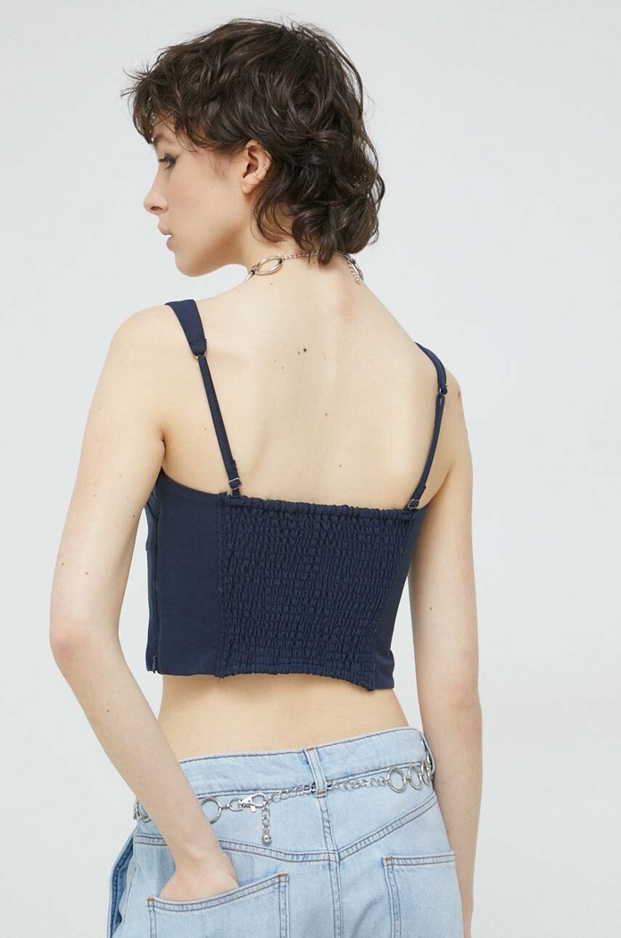 Oblačila Top Abercrombie & Fitch KI140.3227.200 mornarsko modra