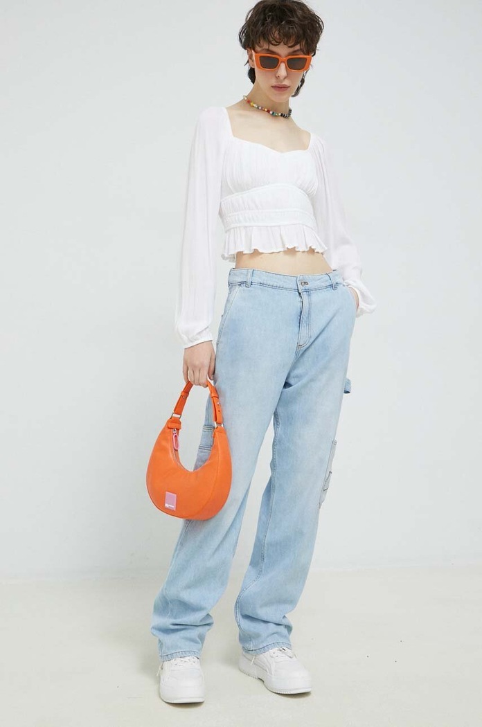 Μπλουζάκι Hollister Co. KI340.3136.100 λευκό SS23