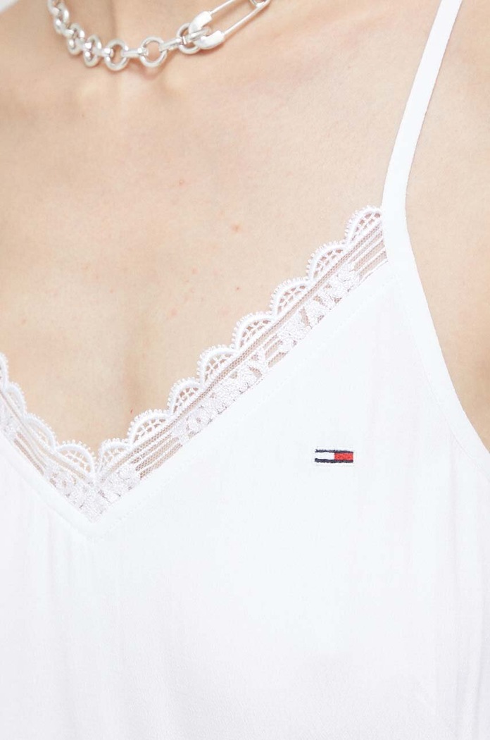 Top Tommy Jeans biały DW0DW15198.PPYX