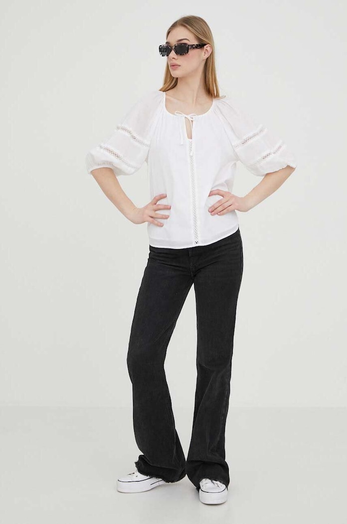 Abercrombie & Fitch tricou KI140.3039.100 alb SS23