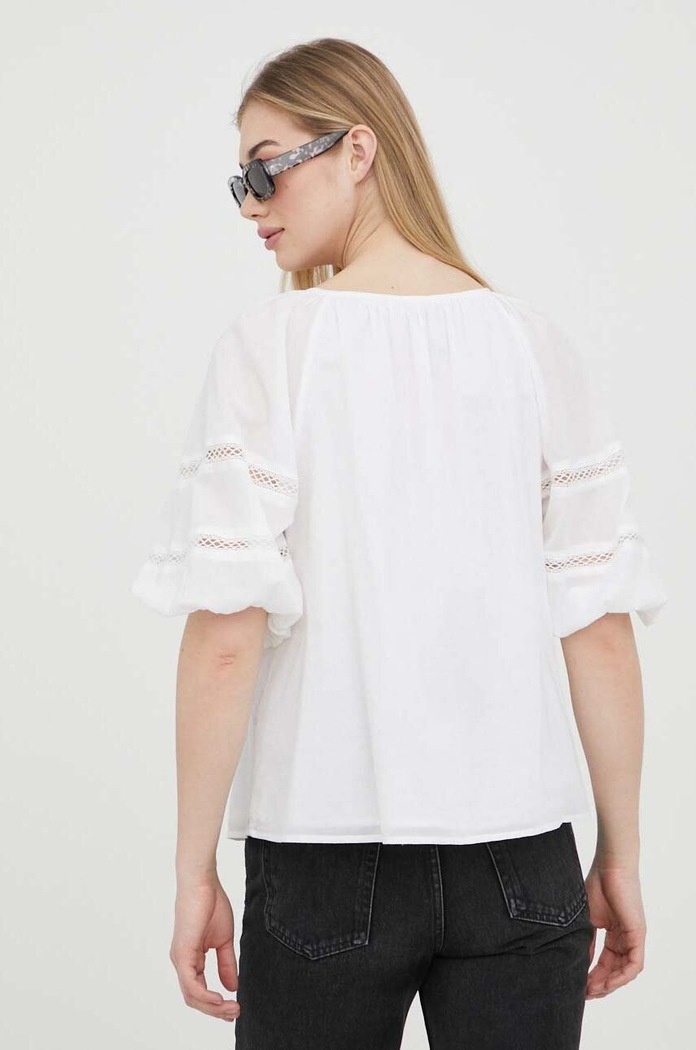 Îmbrăcăminte Abercrombie & Fitch tricou KI140.3039.100 alb
