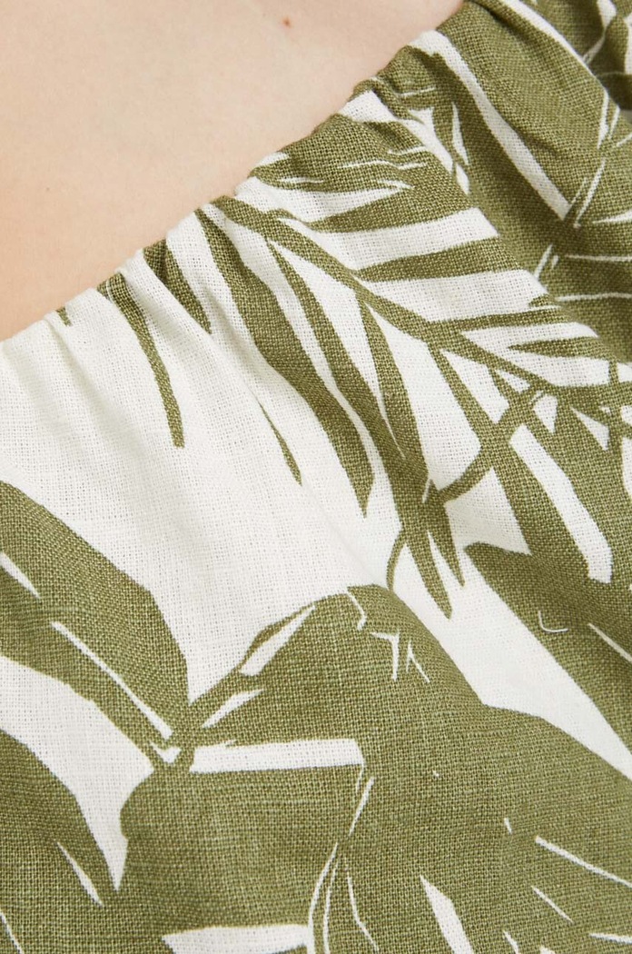 Ľanová blúzka Abercrombie & Fitch KI140.3297.366 zelená