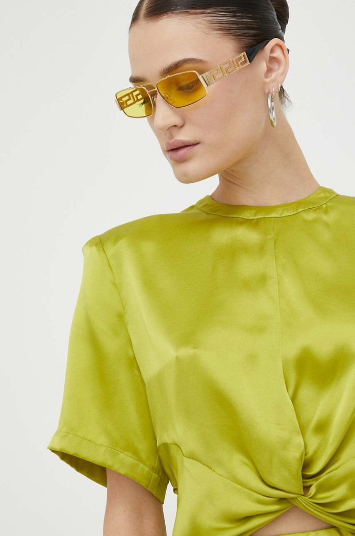 Gestuz bluza de matase 10908055 verde