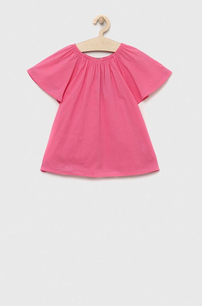 Otroška bombažna majica United Colors of Benetton Casual roza 5JO1CQ01K.G.SEASONAL