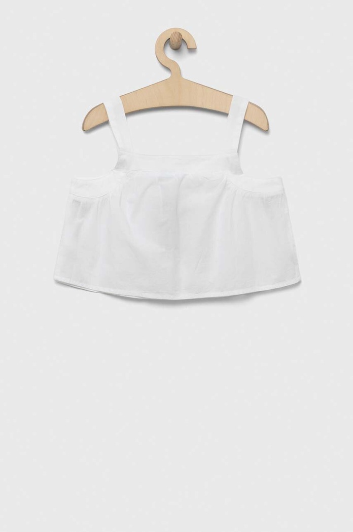 Παιδική βαμβακερή μπλούζα United Colors of Benetton 5JO1GH002.P.SEASONAL λευκό SS23