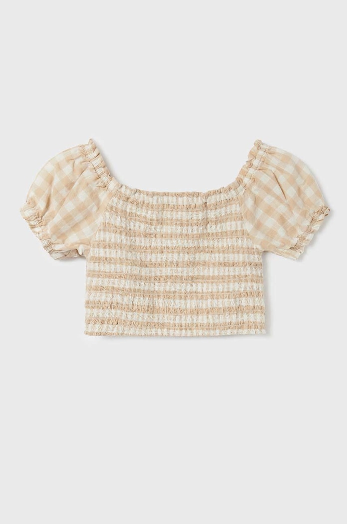 Dječja pamučna bluza Mayoral 6198.8G.JUNIOR bež