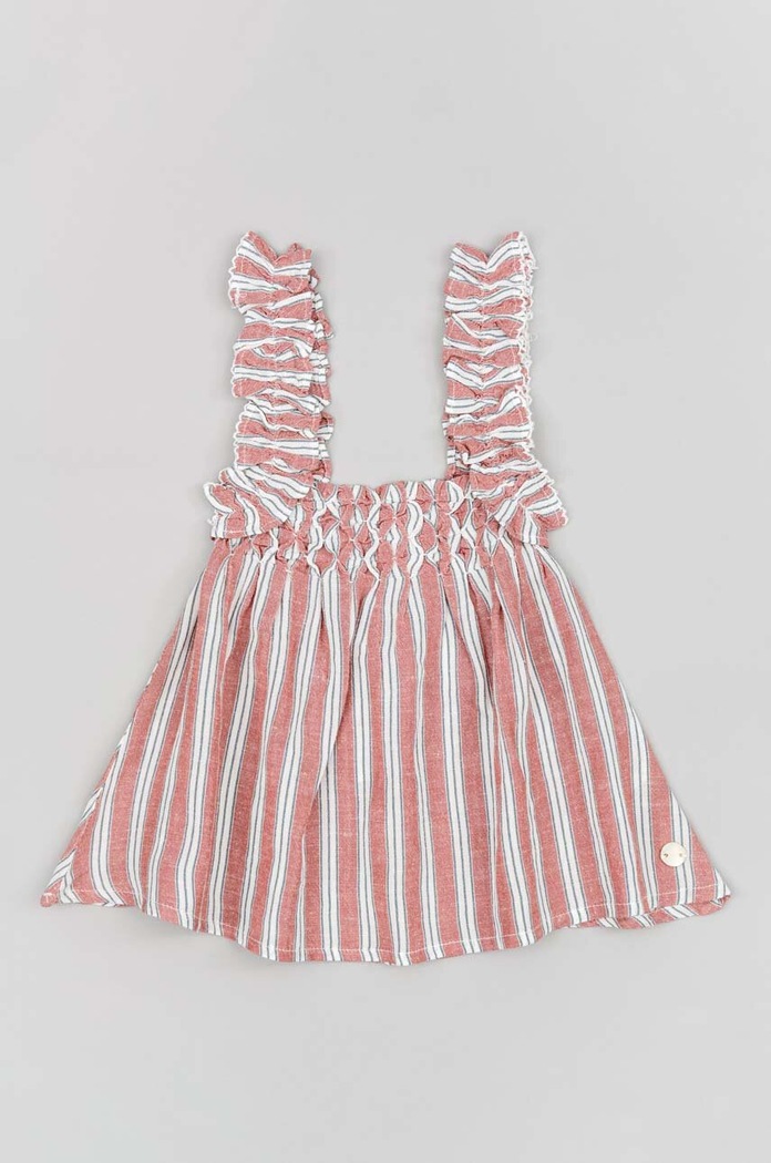 Dječja pamučna bluza zippy casual roza ZKGAP0302.23006