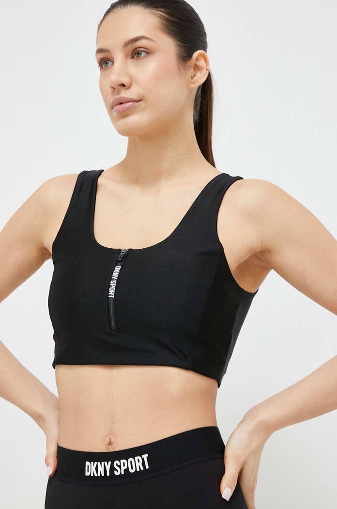 Dkny biustonosz sportowy miękka czarny DP2T9186