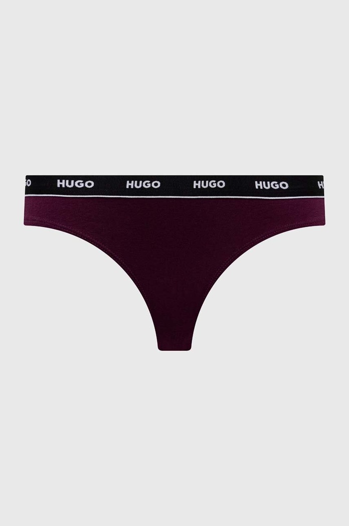 Ρούχα Στρινγκ HUGO 3-pack 50480150 μαύρο