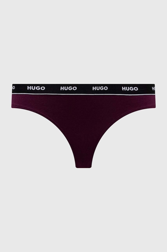 Ρούχα Στρινγκ HUGO 3-pack 50480150 μαύρο