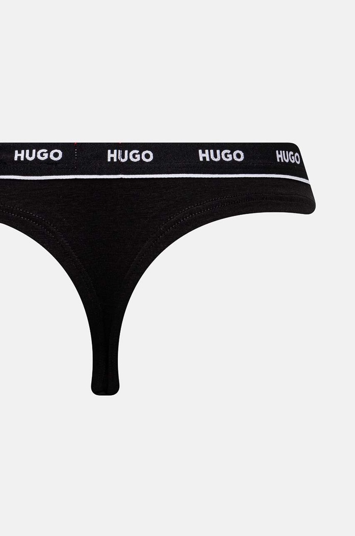 Στρινγκ HUGO 3-pack 50480150 μαύρο