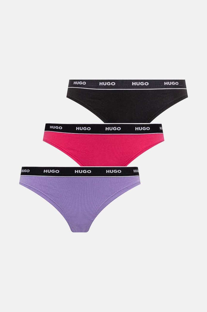 Στρινγκ HUGO 3-pack πλεκτό ύφασμα πολύχρωμο 50480150
