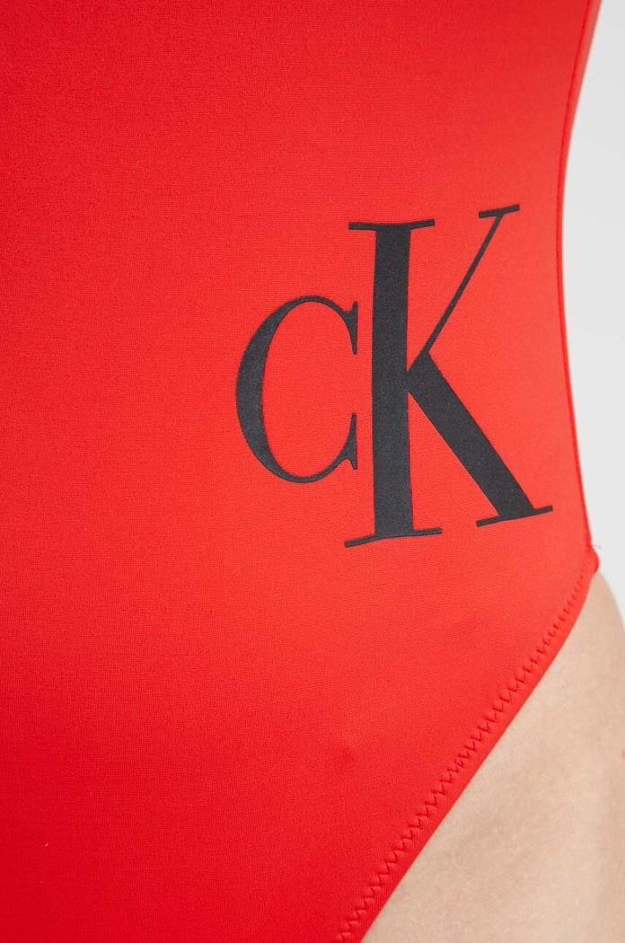 Jednoczęściowy strój kąpielowy Calvin Klein czerwony KW0KW02087.PPYX