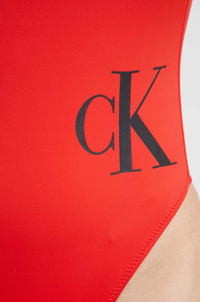 Jednoczęściowy strój kąpielowy Calvin Klein czerwony KW0KW02087.PPYX