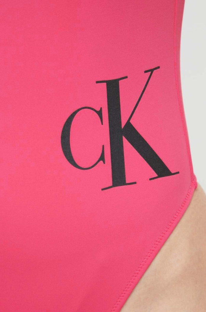 Calvin Klein jednoczęściowy strój kąpielowy KW0KW02087.PPYX fioletowy