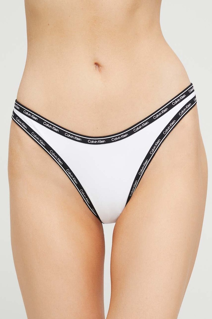 Plavkové kalhotky Calvin Klein spodní bílá KW0KW01993.PPYX
