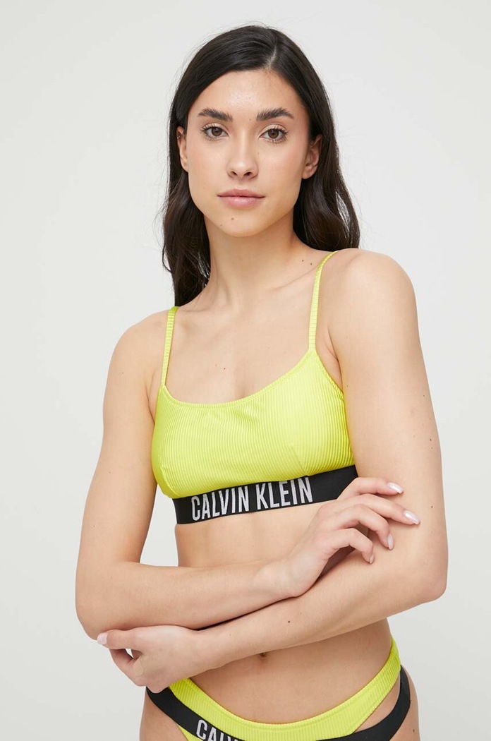 Calvin Klein biustonosz kąpielowy bez fiszbinów zielony KW0KW01969.PPYX