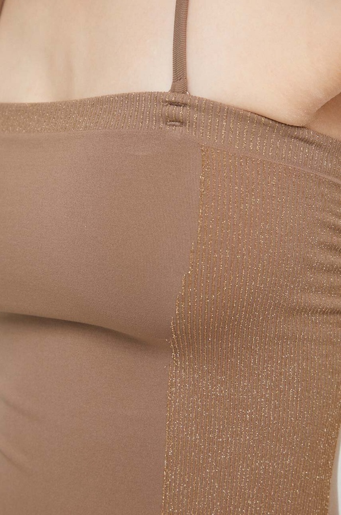 Calvin Klein jednoczęściowy strój kąpielowy KW0KW02074.PPYX brązowy