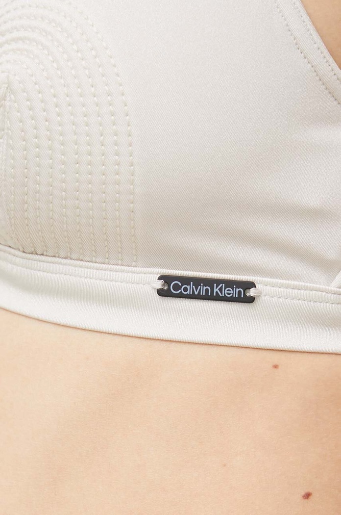 Biustonosz kąpielowy Calvin Klein KW0KW02143.PPYX beżowy