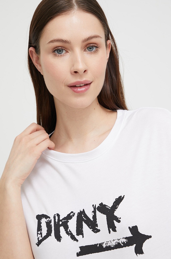 Μπλουζάκι πιτζάμας DKNY λευκό YI2422629