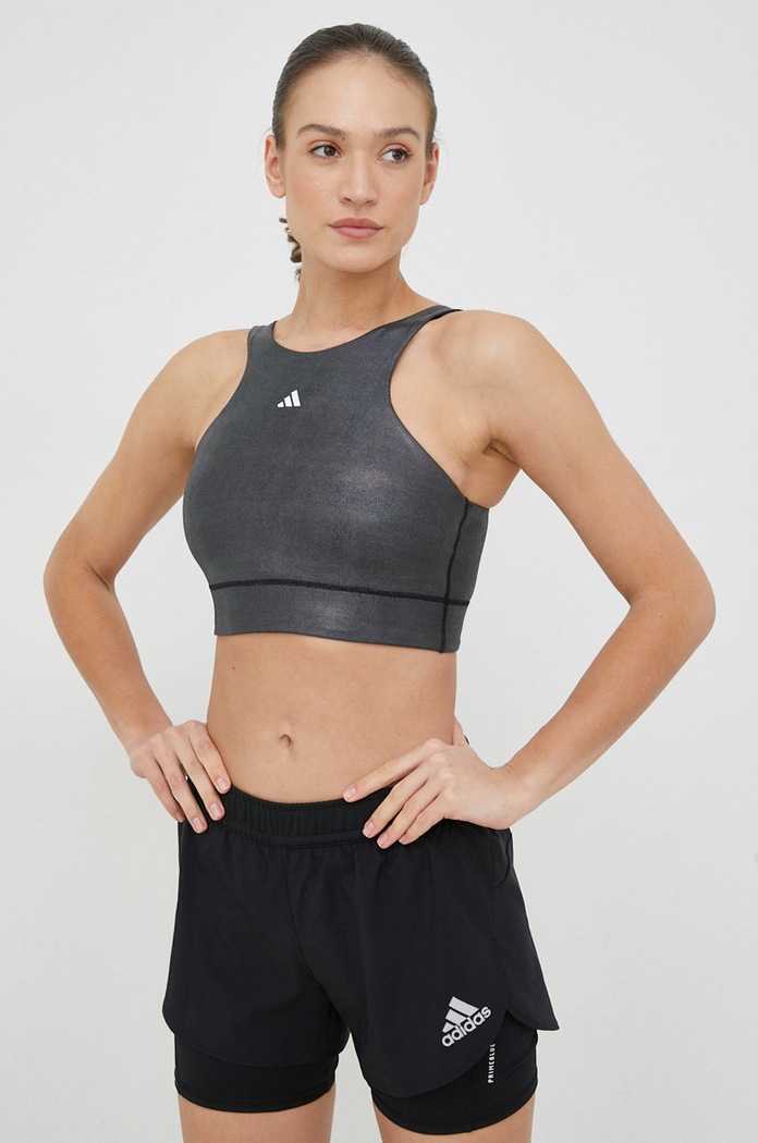 Sportovní podprsenka adidas Performance Powerimpact HS2925 šedá SS23