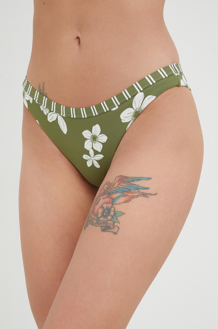 Roxy chiloti de baie cu două fețe fund verde ERJX404537
