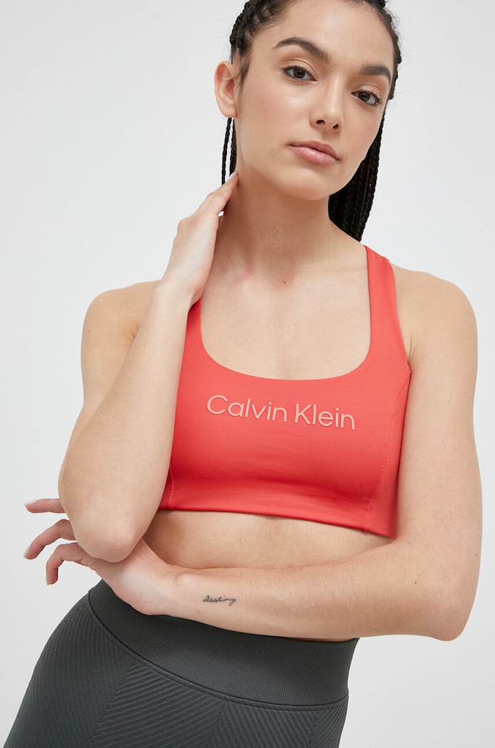 Calvin Klein Performance biustonosz sportowy Essentials miękka pomarańczowy 00GWS3K119