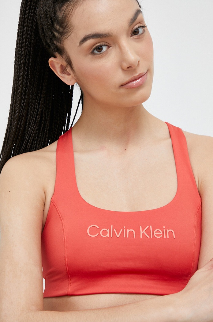 Calvin Klein Performance biustonosz sportowy Essentials pomarańczowy 00GWS3K119