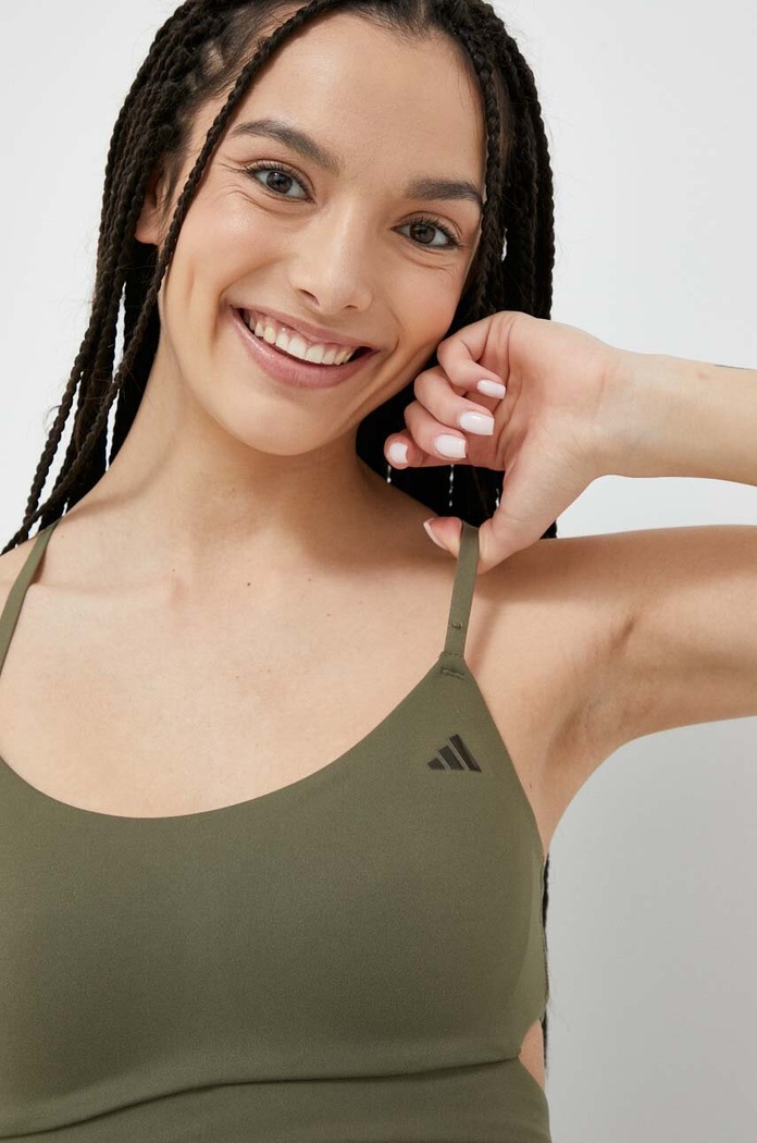 Jógová podprsenka adidas Performance zelená HY1106