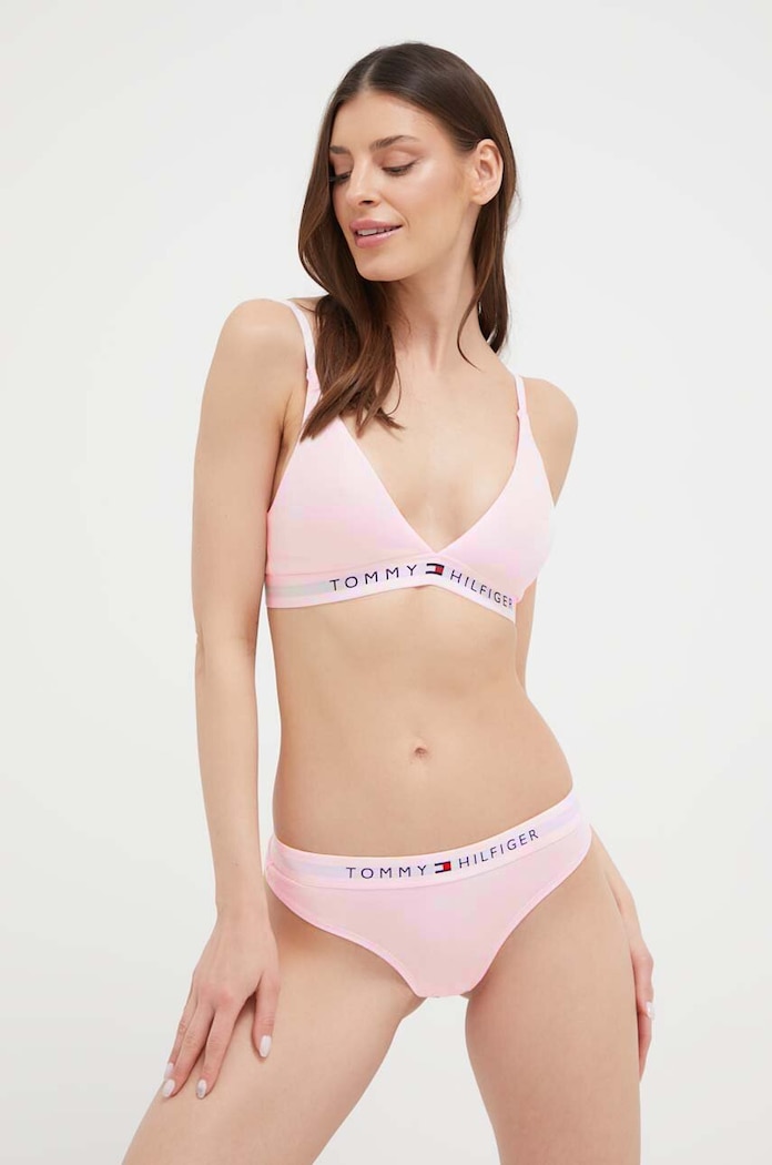 Odzież Tommy Hilfiger biustonosz UW0UW04144.PPYX różowy