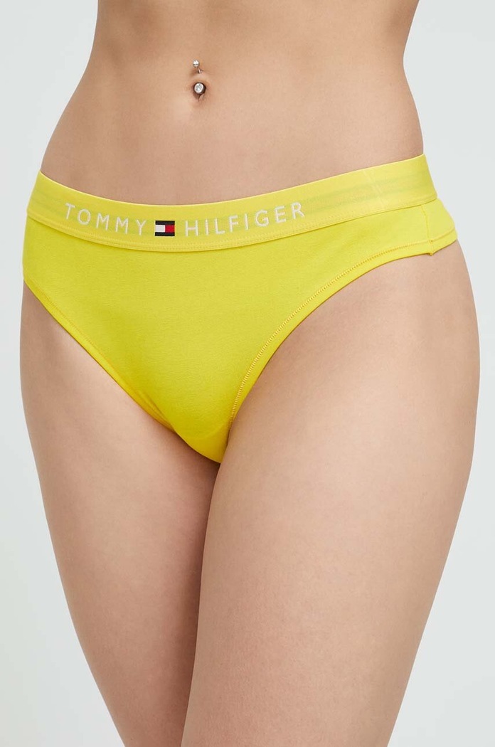 Tanga Tommy Hilfiger tanga žlutá UW0UW04146.PPYX