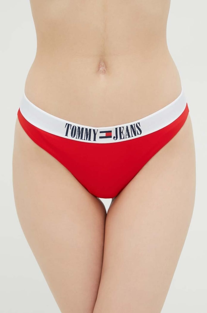 Tommy Jeans figi kąpielowe dół czerwony UW0UW04451.PPYX