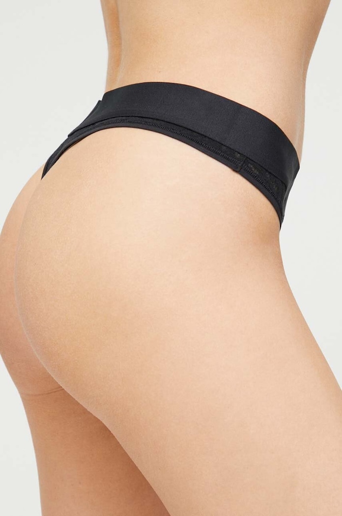 Calvin Klein Underwear stringi 000QF7287E.PPYX czarny AW23