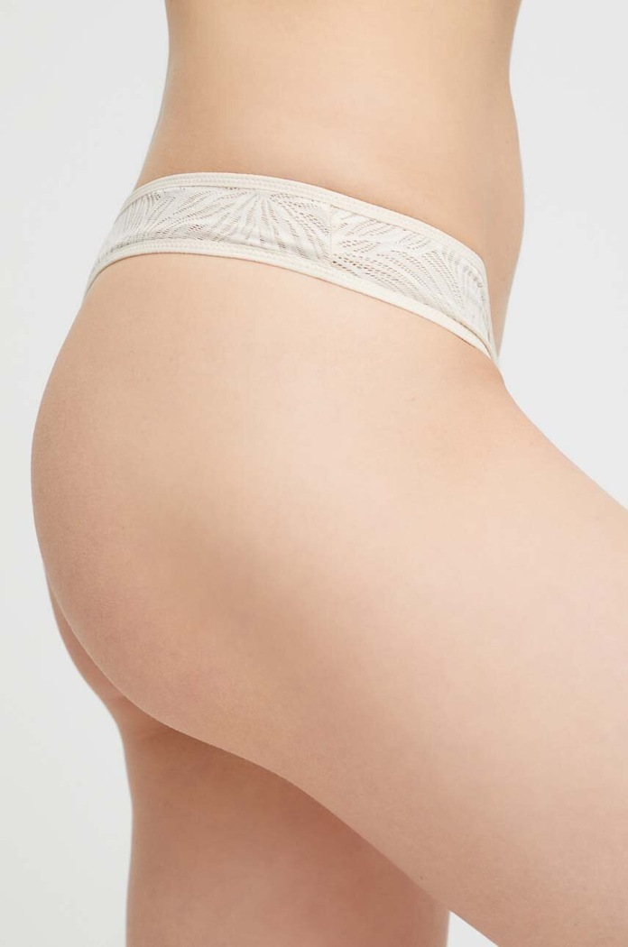 Tanga Calvin Klein Underwear 000QF6878E.PPYX béžová AW23
